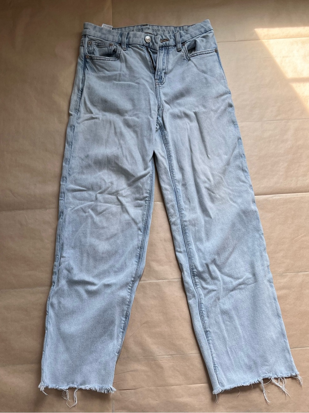 American Eagle Outfitters Light Blue Wash Curvy Stovepipe Jeans